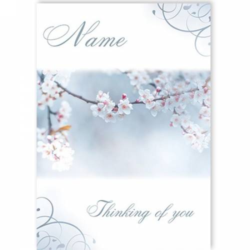 Flower Buds Thinking Of You Card