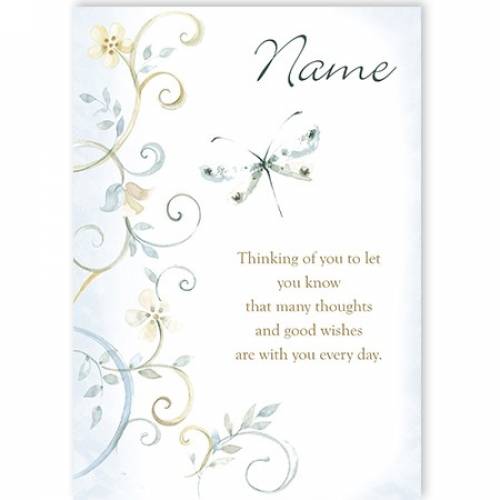Butterfly Name Thinking Of You Card