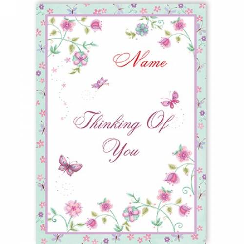 Butterflies Thinking Of You Card