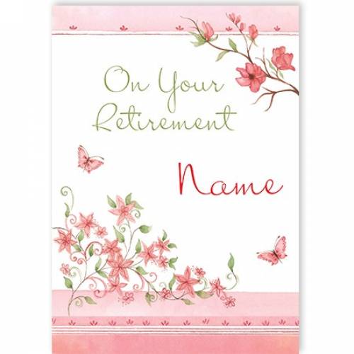 Retirement Female Flowers Card