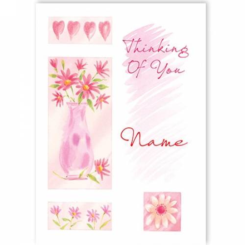 Thinking Of You Vase Of Flowers Card