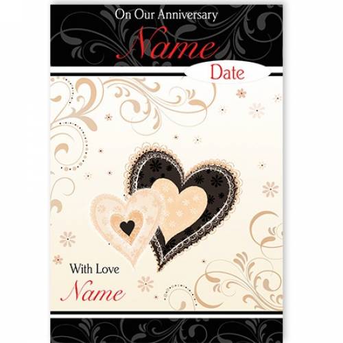 Our Anniversary Heart Card