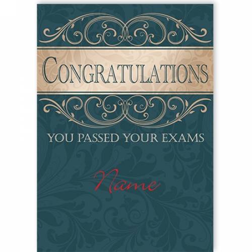 Congratulations Exams Passed Card