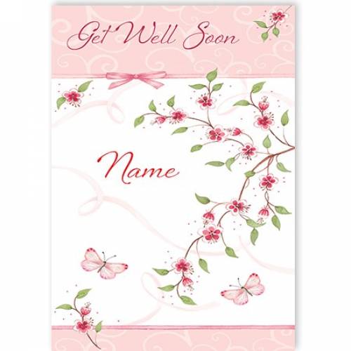 Butterfly Get Well Soon Card