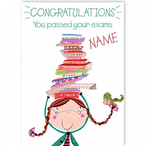 Congratulations You Passed Your Exams Balancing Books Card