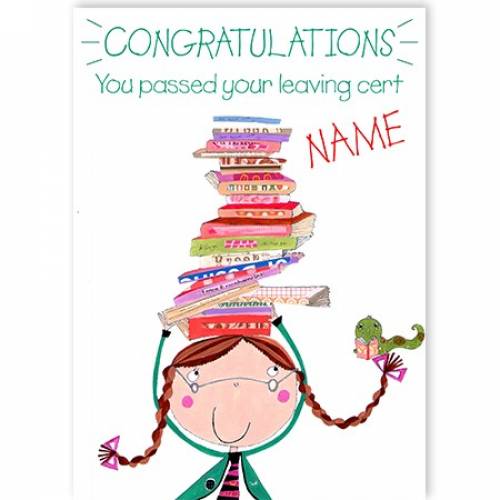 Congratulations On Your Leaving Cert Balancing Books Card