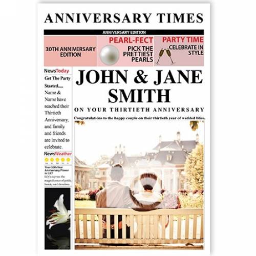 Anniversary Times 30th Magazine Cover Card