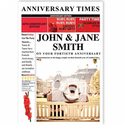 Anniversary Times 40th Magazine Cover Card