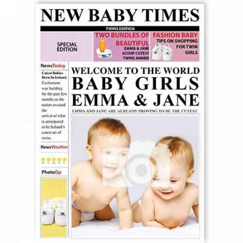 New Baby Times Welcome To The World Baby Girls Card