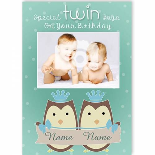 Special Twin Boys On Your Birthday Card