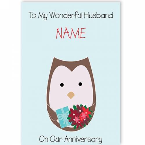 Owl To My Wonderful Husband Card