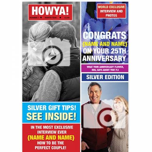Magazine 25th Silver Congratulations On Your Anniversary Card
