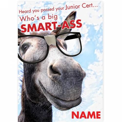 Donkey Smart Ass Passed Junior Cert Congratulations Card