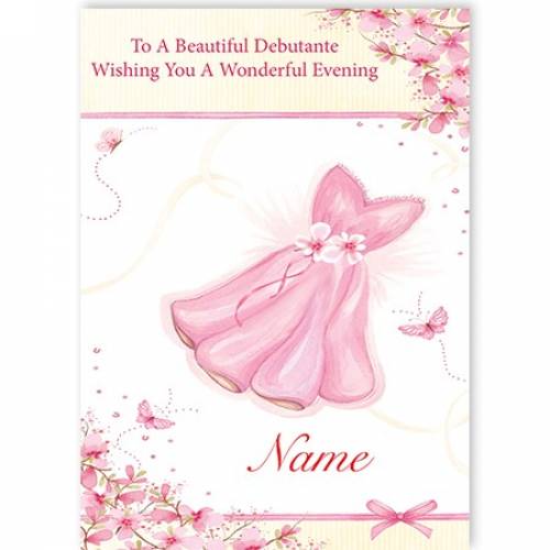 Beautiful Debutante Wonderful Evening Debs Card