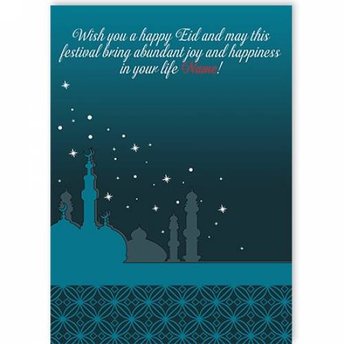 Happy Eid Festival Card
