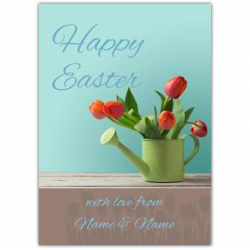 Happy Easter Tulips Card