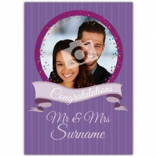 Mr And Mrs Congratulations Wedding Card