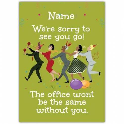 Sorry To See You Go, The Office Won't Be The Same Card
