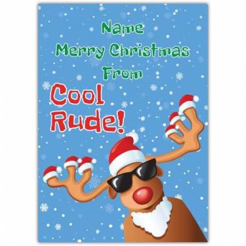 Merry Christmas Cool Rude Card
