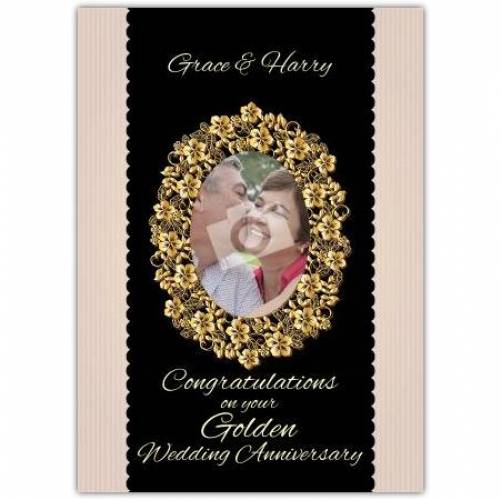 Golden Wedding Anniversary Picture Card
