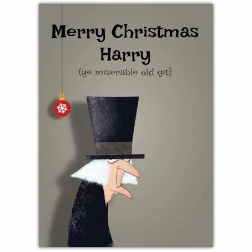 Scrooge Christmas Card
