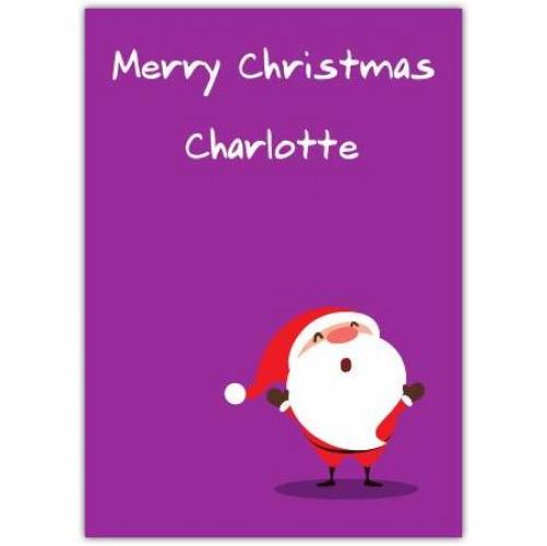 Cartoon Santa Christmas Card