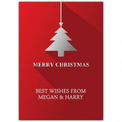 Merry Christmas Silver Tree Card