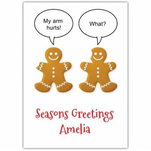 Gingerbread Men Funny Card