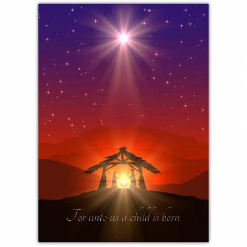 For Unto Us A Child Is Born Card