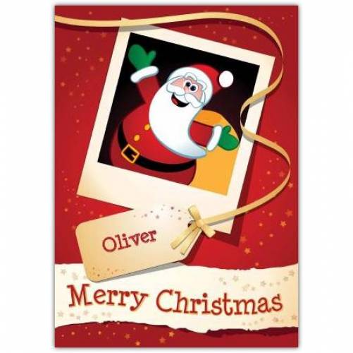 Polaroid Santa Merry Christmas Card