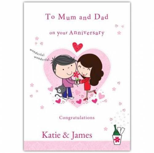 To Mum & Dad On Your Anniversary Card