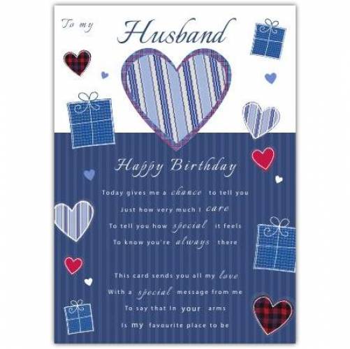 To My Husband Birthday Card