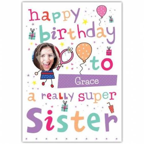 Really Super Sister Birthday Card