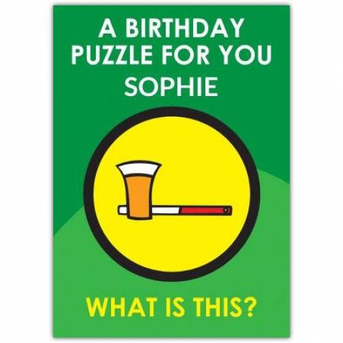 Lager Puzzle Birthday Card