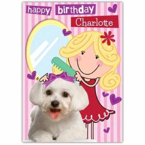 Cute Puppy Happy Birthday Card