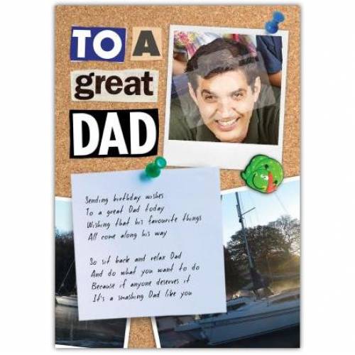 Great Dad Photo Birthday Card
