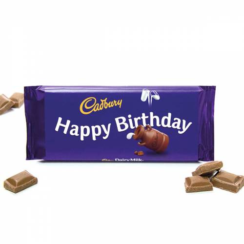 Happy Birthday - Cadbury Dairy Milk Chocolate Bar 110g