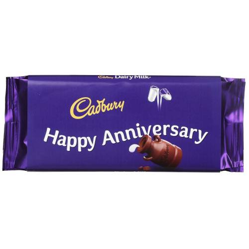 Happy Anniversary - Cadbury Dairy Milk Chocolate Bar 110g