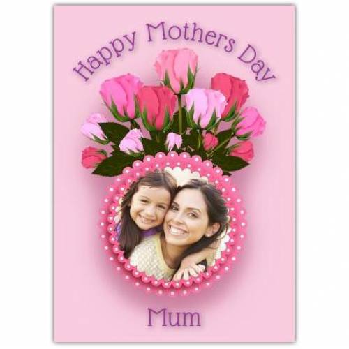 Tulips One Photo Happy Mother's Day Card