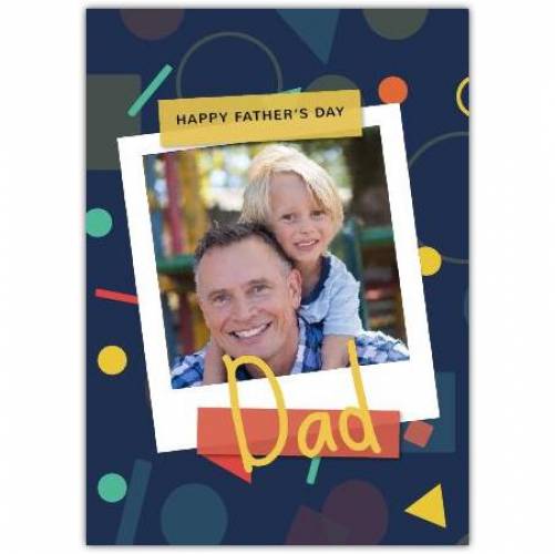 Happy Father's Day One Photo Shapes Greeting Card