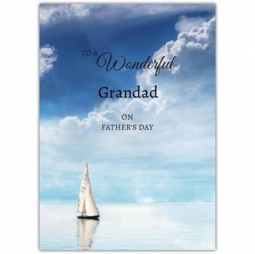 Wonderful Dad Sailing Boat Father's Day Greeting Card