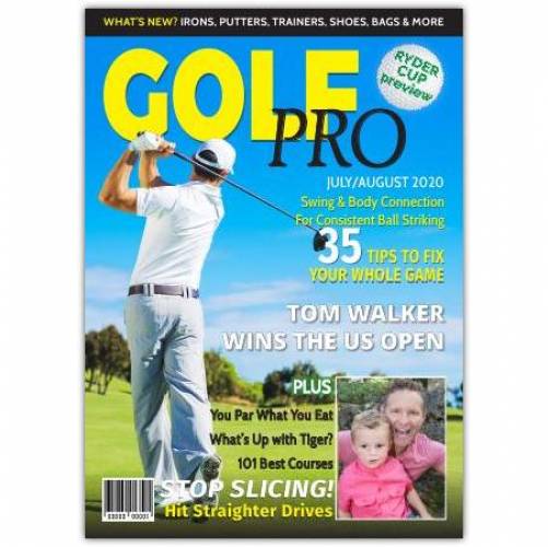 Golf Pro Magazine One Photo Greeting Card
