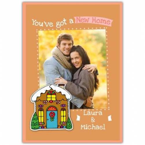 New Home Gingerbread House  Card