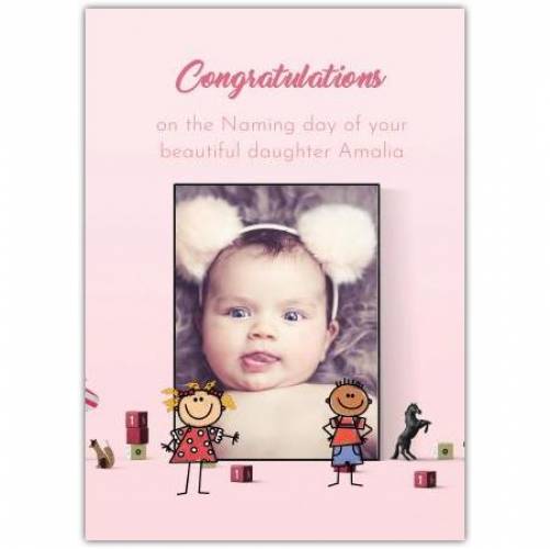 Congratulations New Baby Girl Pink Card