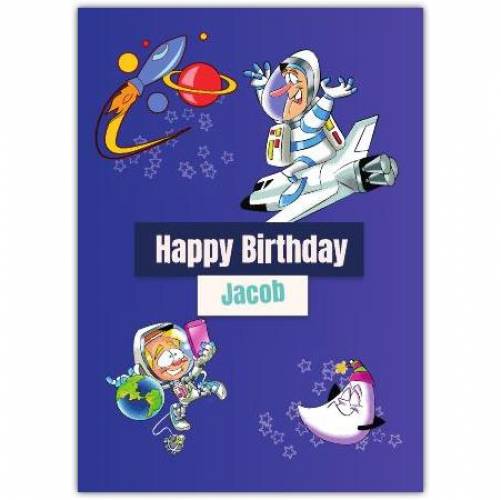 Happy Birthday Space Fun  Card