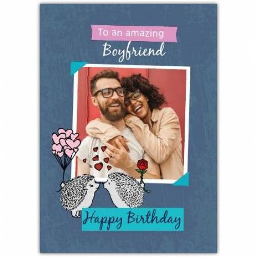 Happy Birthday Hedgehogs In Love Card