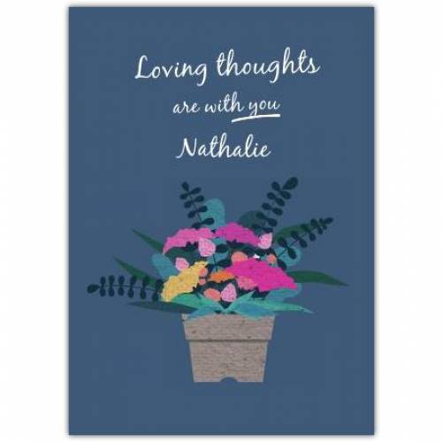 Sympathy Flowerpot With Flowers Card