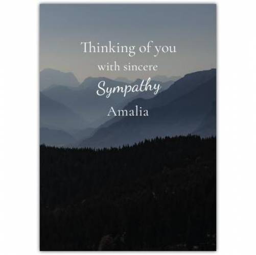 Sympathy With Mountains  Card
