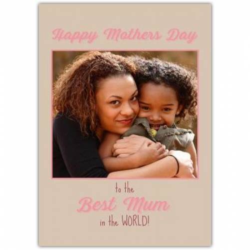 Happy Mothers Day Brown Background  Card