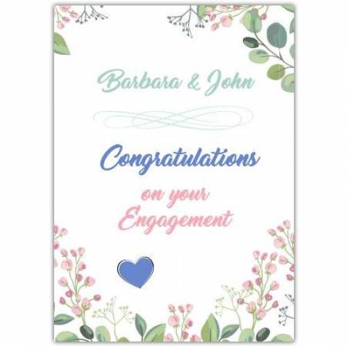 Congratulations On Your Engagement Pretty Flowers Card